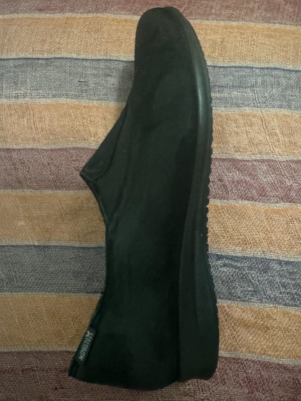 Mephisto Nubuck Leather Wedge Slip-On Shoes Womens Size 9 Black